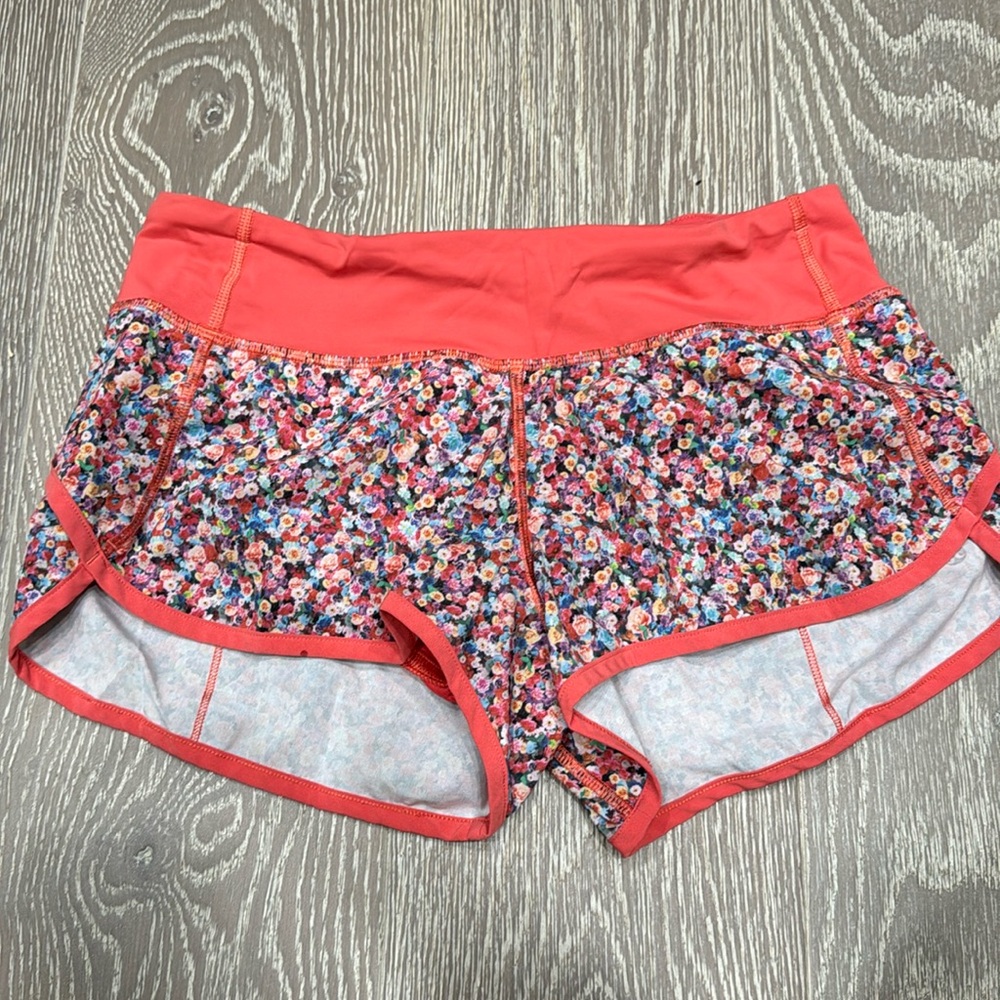 Cute floral lululemon running shorts